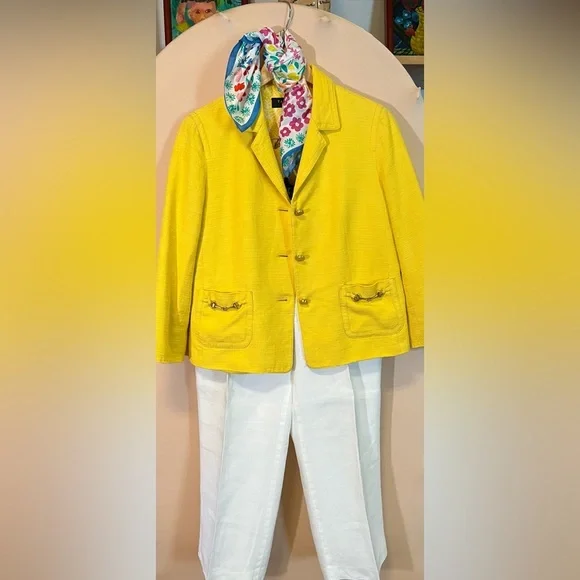 Silk Linen Talbots Jacket - Picture 3 of 8